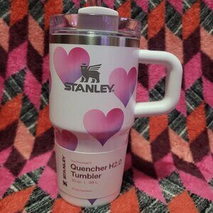 🤍🤍 Stanley Valentine's 20 oz Tumbler - White Heart Gradient, Brand New 🤍🤍